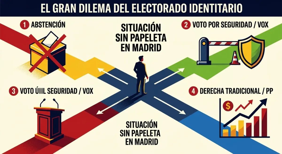 Infografía de Debate Popular explicando el dilema del votante de Aliança Catalana ante las elecciones generales.